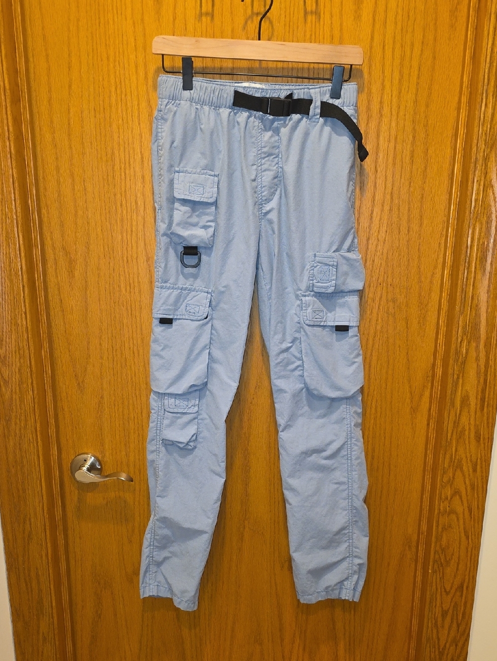 Urban Outfitters Light Blue Cargo Pants with Utility Pockets